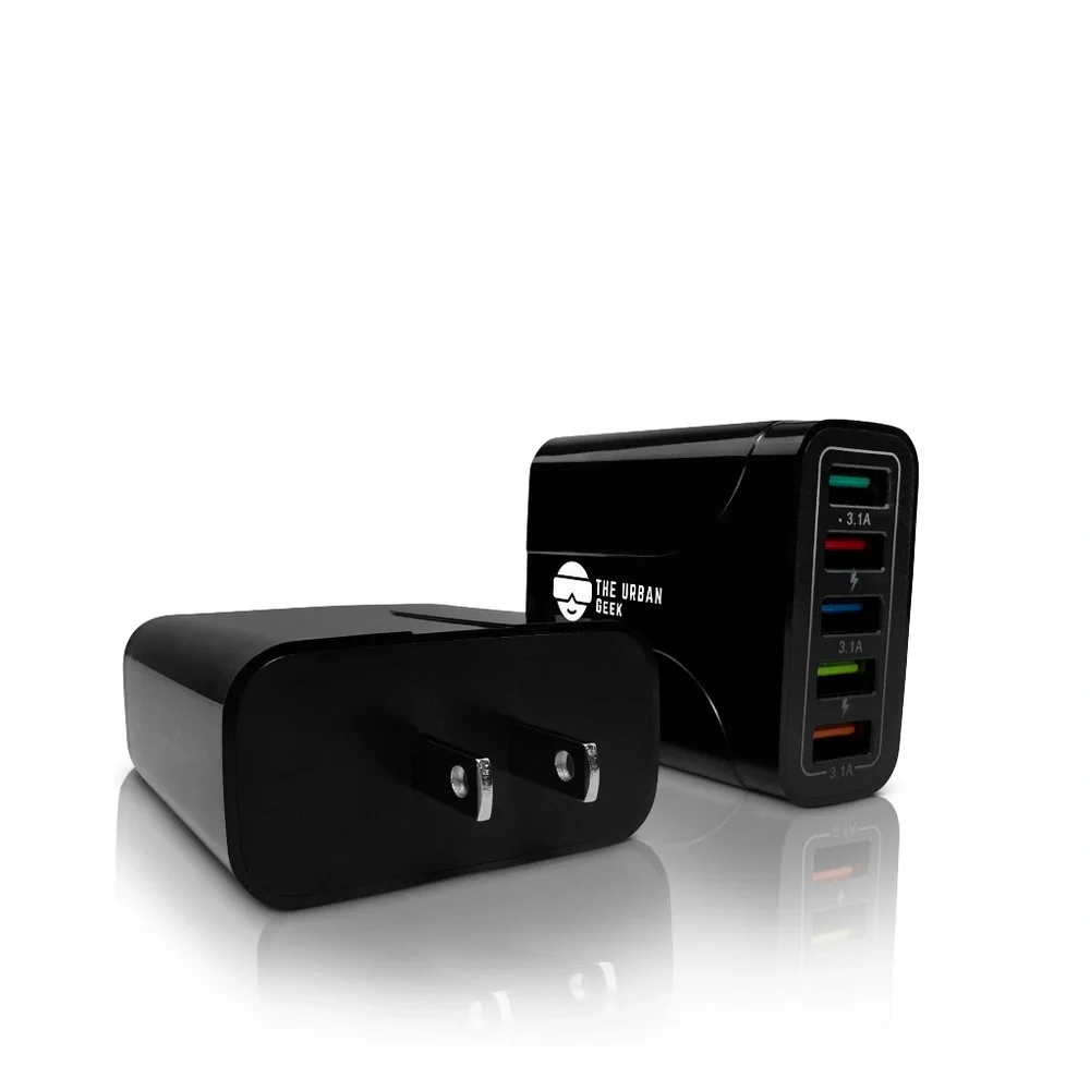48 Watt 4-Port USB 3.0 Fast Charging Adapter Compatible with Apple, Android, Etc